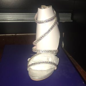 Silver studded heels